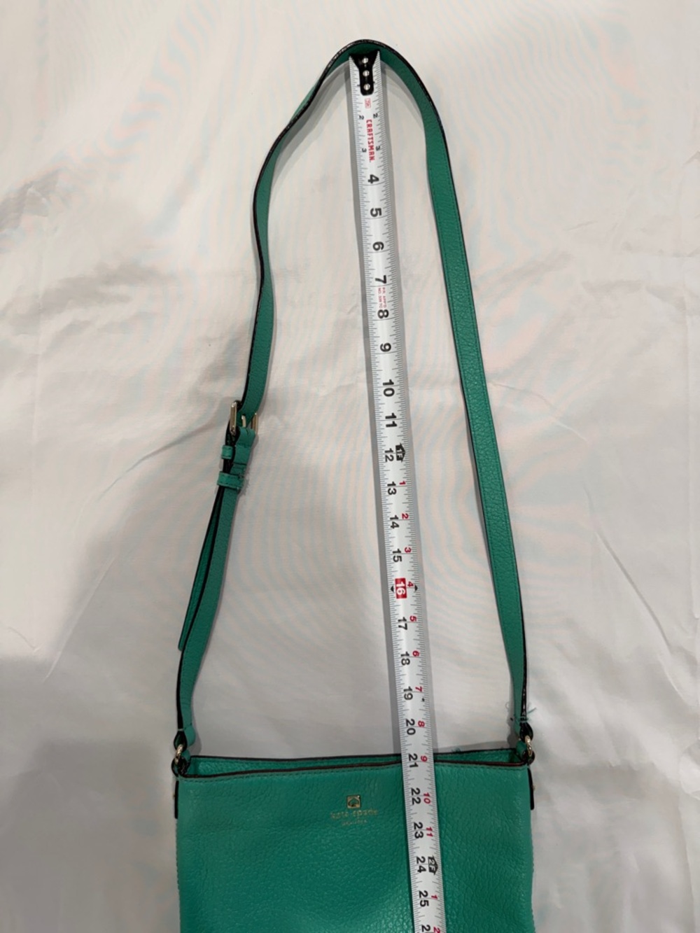 kate spade Green Teal Pebbled Leather Crossbody Bag - Picture 12 of 15